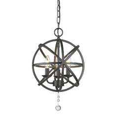 Tull Matte Black Chandelier by Z-Lite