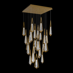Devotion LED 25-Light Pendant in Aged Brass by Schonbek Beyond