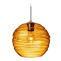 Besa Lighting Wave Satin Nickel Pendant Light