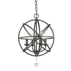 Tull Matte Black Chandelier by Z-Lite