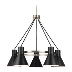 Towner Chandelier in Brushed Nickel by Generation Lighting