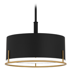Chalfont 15-Inch Pendant in Matte Black by Quoizel Lighting