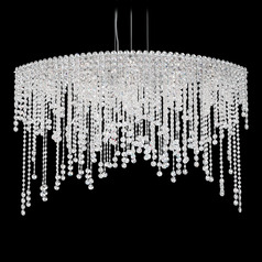 Schonbek Worldwide Lighting Chantant Polished Stainless Steel Island Light