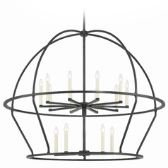 Crystorama Lighting Abbott Black Chandelier