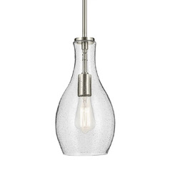 Kichler Lighting Everly Brushed Nickel Mini-Pendant Light with Bell Shade