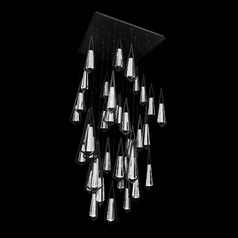 Devotion LED 41-Light Pendant in Black by Schonbek Beyond