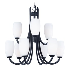 Taylor Textured Black Chandelier by Maxim Lighting
