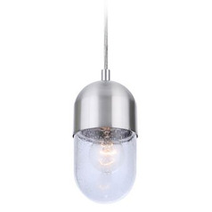 Pill Brushed Polished Nickel Mini Pendant by Craftmade Lighting