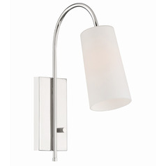Crystorama Lighting Alexa Polished Nickel Plug and Cord Wall Lamp
