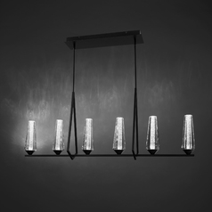Devotion 6-Light LED Linear Pendant in Black by Schonbek Beyond