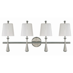 Palmer Brushed Polished Nickel Bathroom Light by Craftmade Lighting