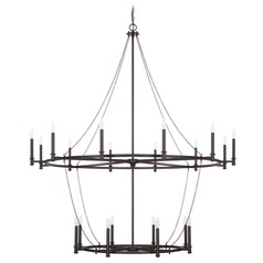 Lancaster 60-Inch Wide Chandelier in Black Iron by Capital Lighting