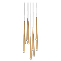 Cascade Aged Brass LED Multi-Light Pendant by Modern Forms