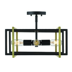Tribeca Black Semi-Flush Mount by Golden Lighting
