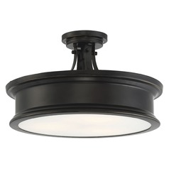 Watkins Classic Bronze Semi-Flush Mount by Savoy House