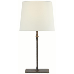 Visual Comfort Signature Collection Dauphine Aged Iron Table Lamp with Empire Shade
