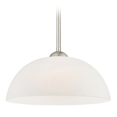 Gala Fuse Pendant in Satin Nickel with Dome Glass by Design Classics