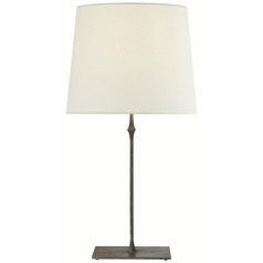 Visual Comfort Signature Collection Dauphine Aged Iron Table Lamp with Empire Shade