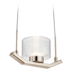 Lasus 10.50-Inch LED Polished Nickel Pendant by Kichler Lighting