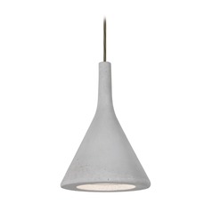 Besa Lighting Gala Bronze LED Pendant with Grey Concrete Shade