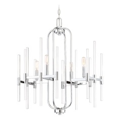 Edison Bulb Chandelier Chrome 22-Inch by Minka Lavery