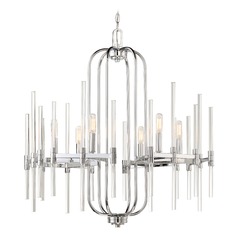Edison Bulb Chandelier Chrome 26-Inch by Minka Lavery