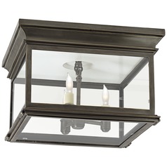 E.F. Chapman Club Large Flush Mount in Bronze by Visual Comfort Signature