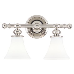 Weston 2-Light Bath Light in Polished Nickel by Hudson Valley Lighting