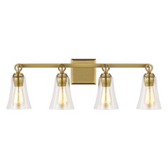 Monterro Burnished Brass Bathroom Light by Visual Comfort Studio