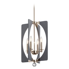 Alscar 4-Light Polished Nickel and Grey Pendant by Kichler Lighting