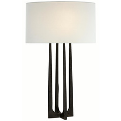 Visual Comfort Signature Collection Scala Aged Iron Table Lamp with Drum Shade