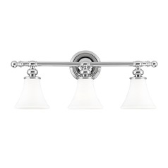 Weston 3-Light Bath Light in Polished Nickel by Hudson Valley Lighting