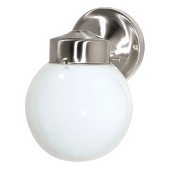 Brushed Nickel Outdoor Wall Light by Nuvo Lighting