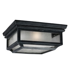 Shepherd Outdoor Flush Mount in Weathered Zinc by Visual Comfort Studio