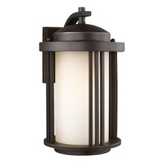 Crowell 14.88-Inch Outdoor Wall Light in Bronze by Generation Lighting