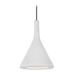 Besa Lighting Gala Bronze LED Pendant with White Concrete Shade