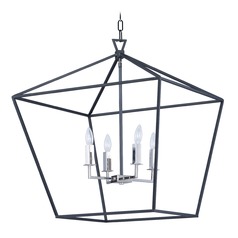 Abode Black & Polished Nickel Pendant by Maxim Lighting