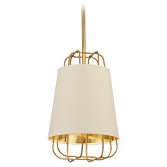 Tura Brass & White Pendant by Eurofase Lighting