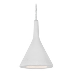 Besa Lighting Gala Satin Nickel LED Pendant with White Concrete Shade