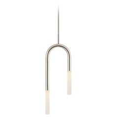 Kelly Wearstler Rousseau Pendant in Nickel by Visual Comfort Signature