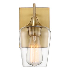 Octave Wall Sconce in Warm Brass by Savoy House
