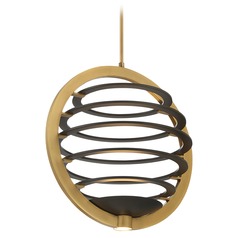 Ombra Brass & Black LED Pendant by Eurofase Lighting