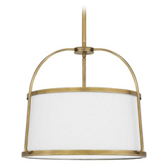 York 20-Inch Pendant in Weathered Brass by Quoizel Lighting
