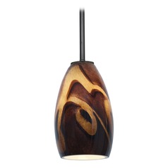 Modern Mini Pendant with Art Glass by Access Lighting