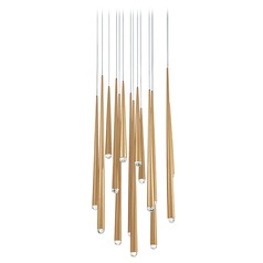 Cascade Aged Brass LED Multi-Light Pendant by Modern Forms
