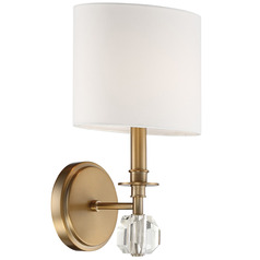 Crystorama Lighting Chimes Aged Brass Sconce