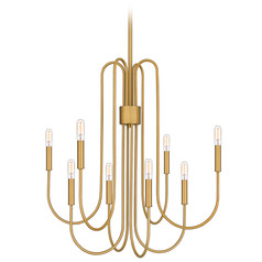 Cabry Chandelier in Brushed Weathered Brass by Quoizel Lighting