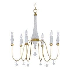 Claymore Claystone and Gold Leaf Chandelier by Maxim Lighting