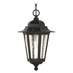 Cornerstone Textured Black Outdoor Hanging Light by Nuvo Lighting