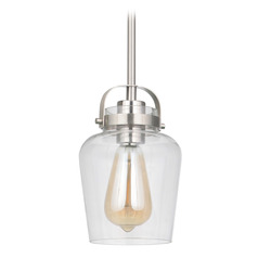 Trystan Brushed Polished Nickel Mini Pendant by Craftmade Lighting